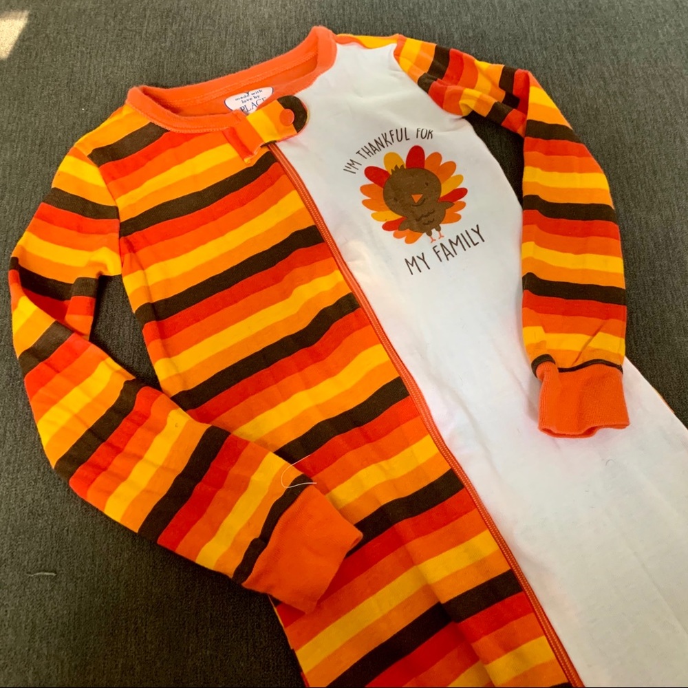 Thanksgiving Footie Pajamas Toddler size 3T 🦃